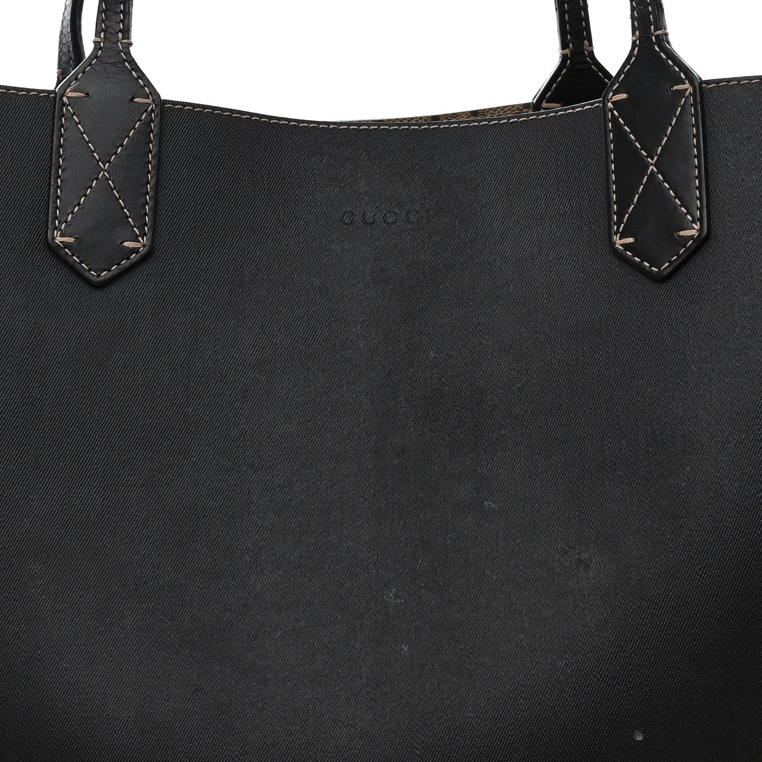 Gucci Calfskin GG Supreme Monogram Medium Reversible Tote Black 19 of 22