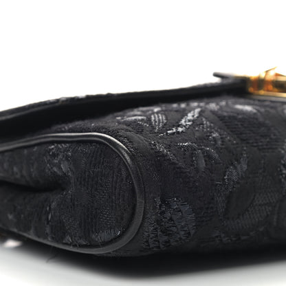Prada Tessuto Nylon Lurex Embroidered Flap Black 5 of 12