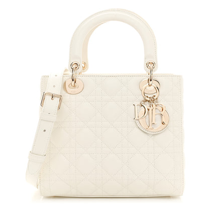 Christian Dior Lambskin Cannage Medium Lady Dior White 1 of 12