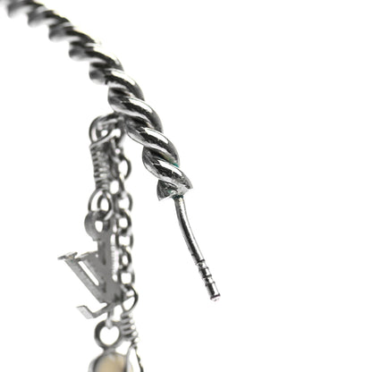 Louis Vuitton Sweet Monogram Creole Hoop Earrings Silver 6 of 6