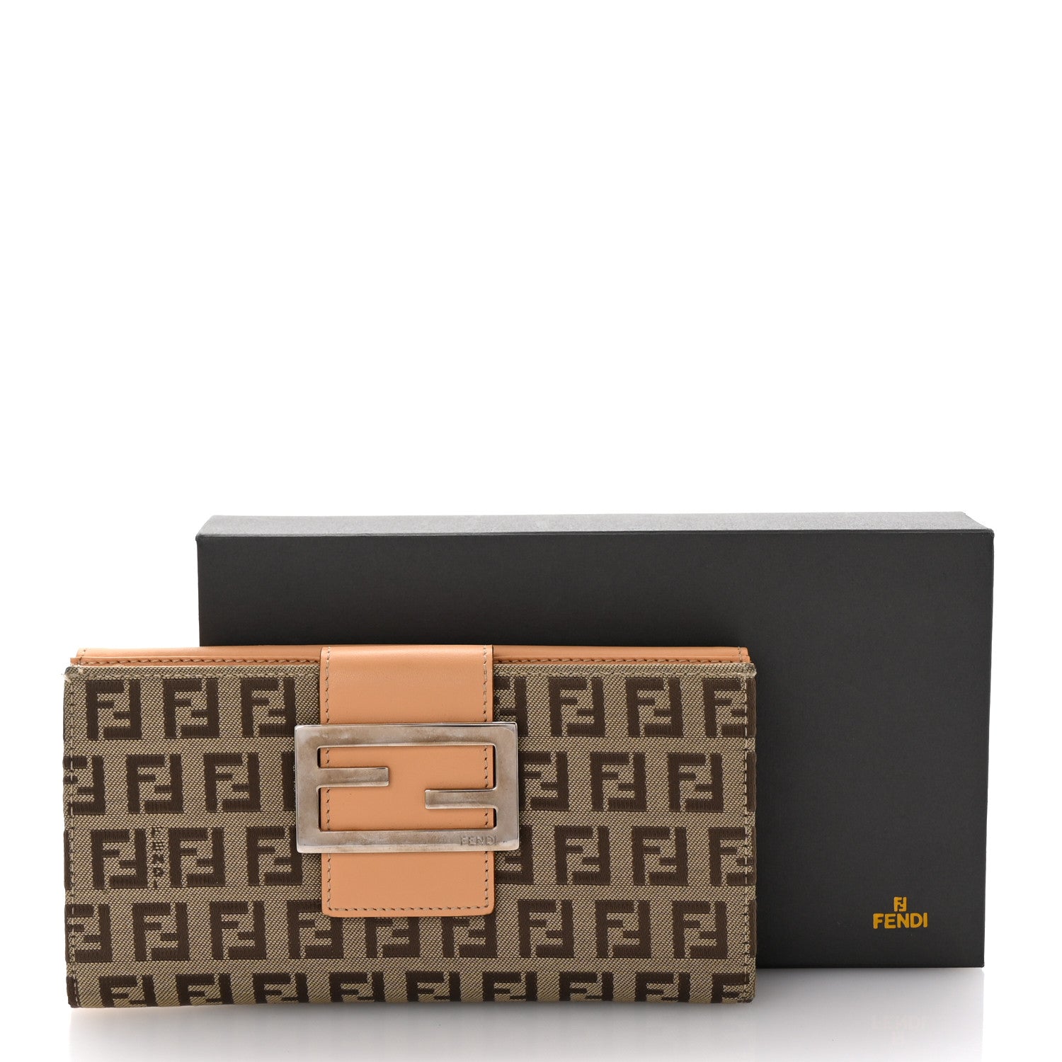 Fendi Zucchino Forever Continental Wallet Toro Natural 8 of 8