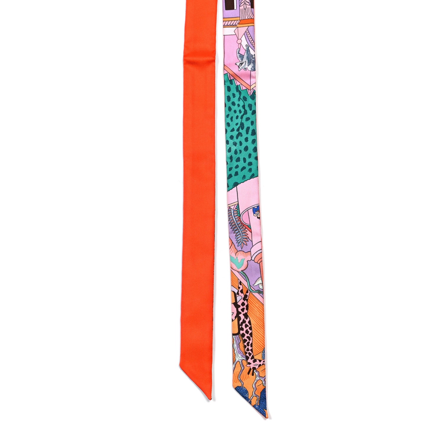 Hermes Silk Animapolis Twillon Orange Vert Bleu 2 of 3