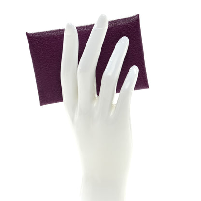 Hermes Chevre Mysore Calvi Card Case Anemone 2 of 7