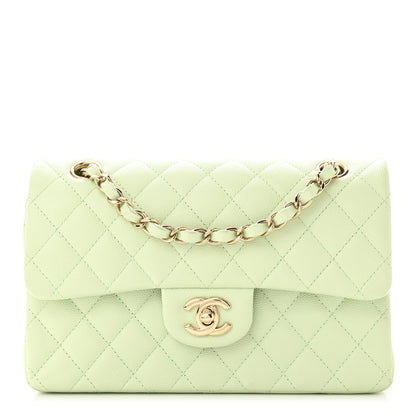 Chanel Caviar Quilted Small Double Flap Light Green 1 of 11