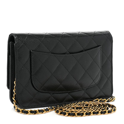 Chanel Caviar Quilted Wallet On Chain WOC Black 3 of 9