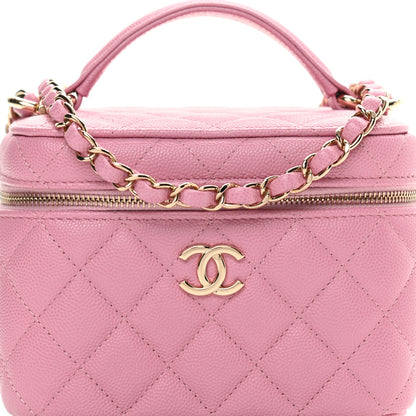 Chanel Caviar Quilted Small CC Vanity Case Light Pink 8 of 12