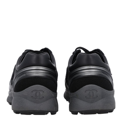Chanel Mesh Calfskin CC Sneakers  39.5 Black Silver 6 of 10