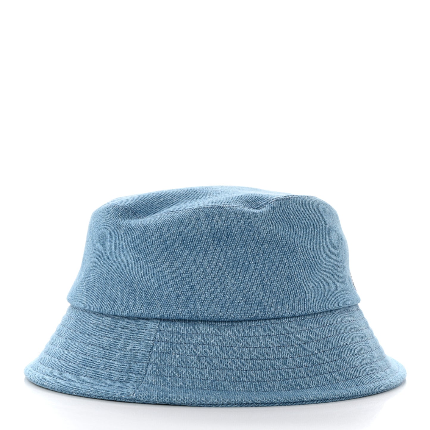Denim Sequin Cloche Logo Bucket Hat S Blue