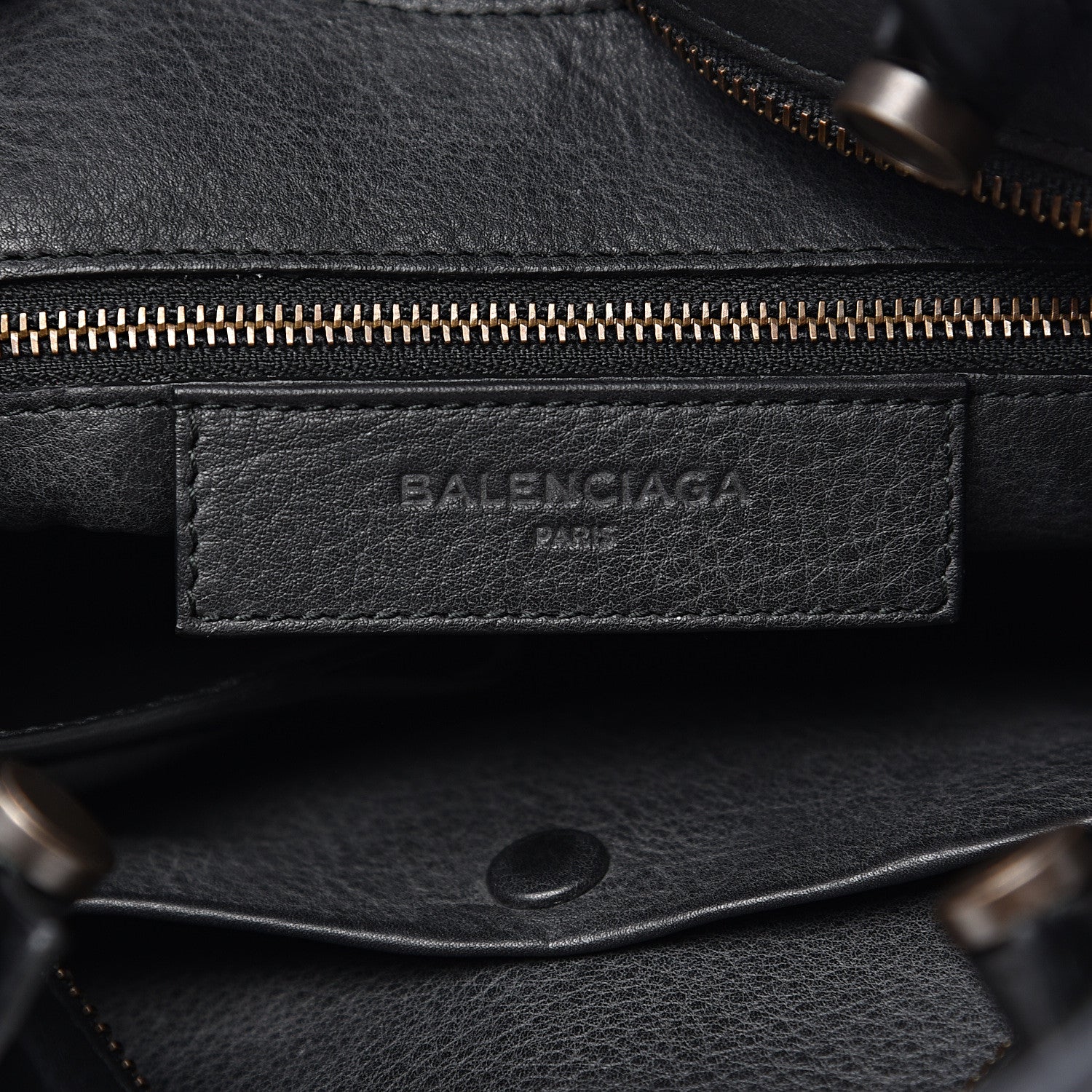 Balenciaga Veau Soyeux Perforated Blackout Hardware S City Black 5 of 9
