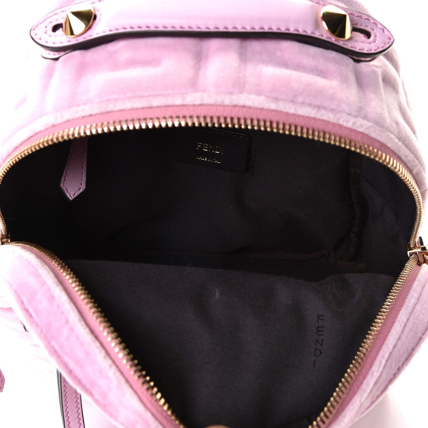 Fendi Velvet FF Embossed Mini Backpack Rosa Confetti 4 of 6