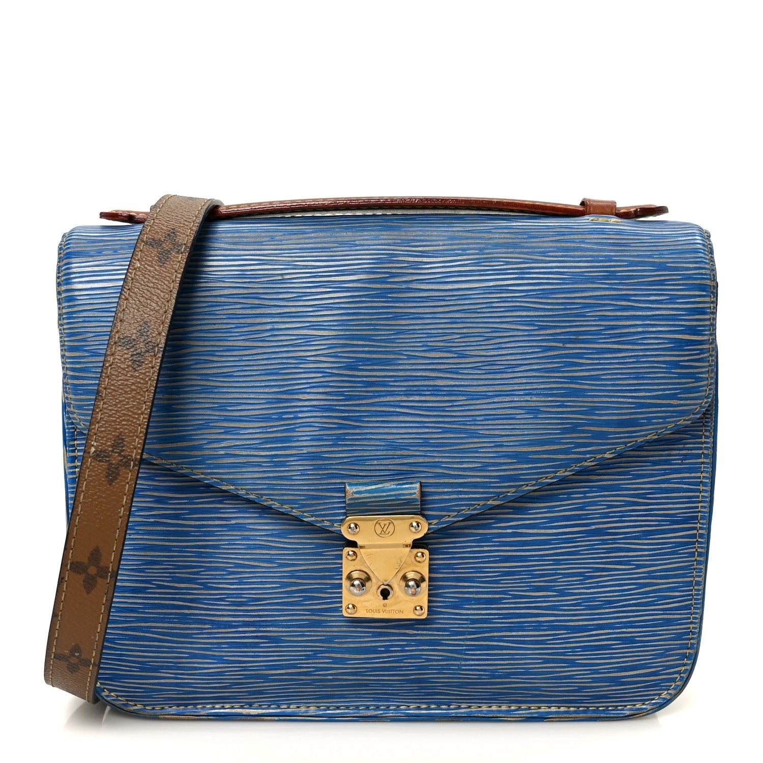 Louis Vuitton Epi Reverse Monogram Pochette Metis Denim Light 1 of 14