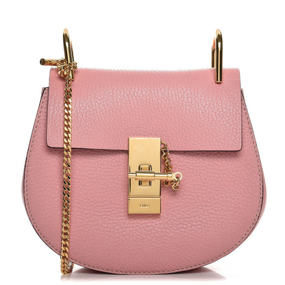 Chloe Grained Lambskin Mini Drew Shoulder Bag Washed Pink 1 of 7