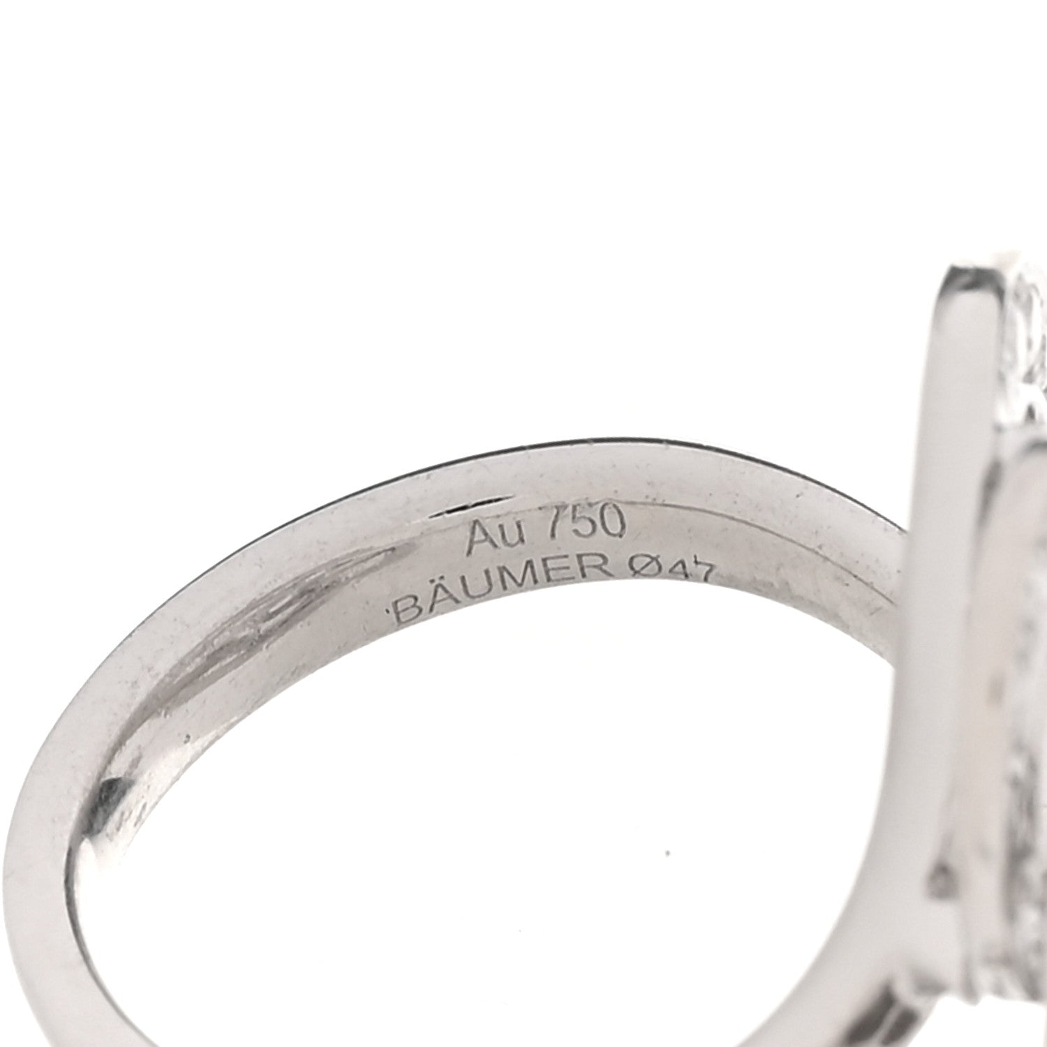 Chanel 18K White Gold Diamond Fil de Camelia Ring 47 4 5 of 6
