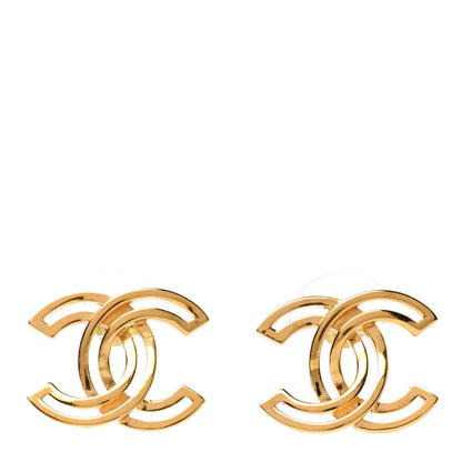 Chanel Metal Obazine CC Earrings Gold 1 of 5