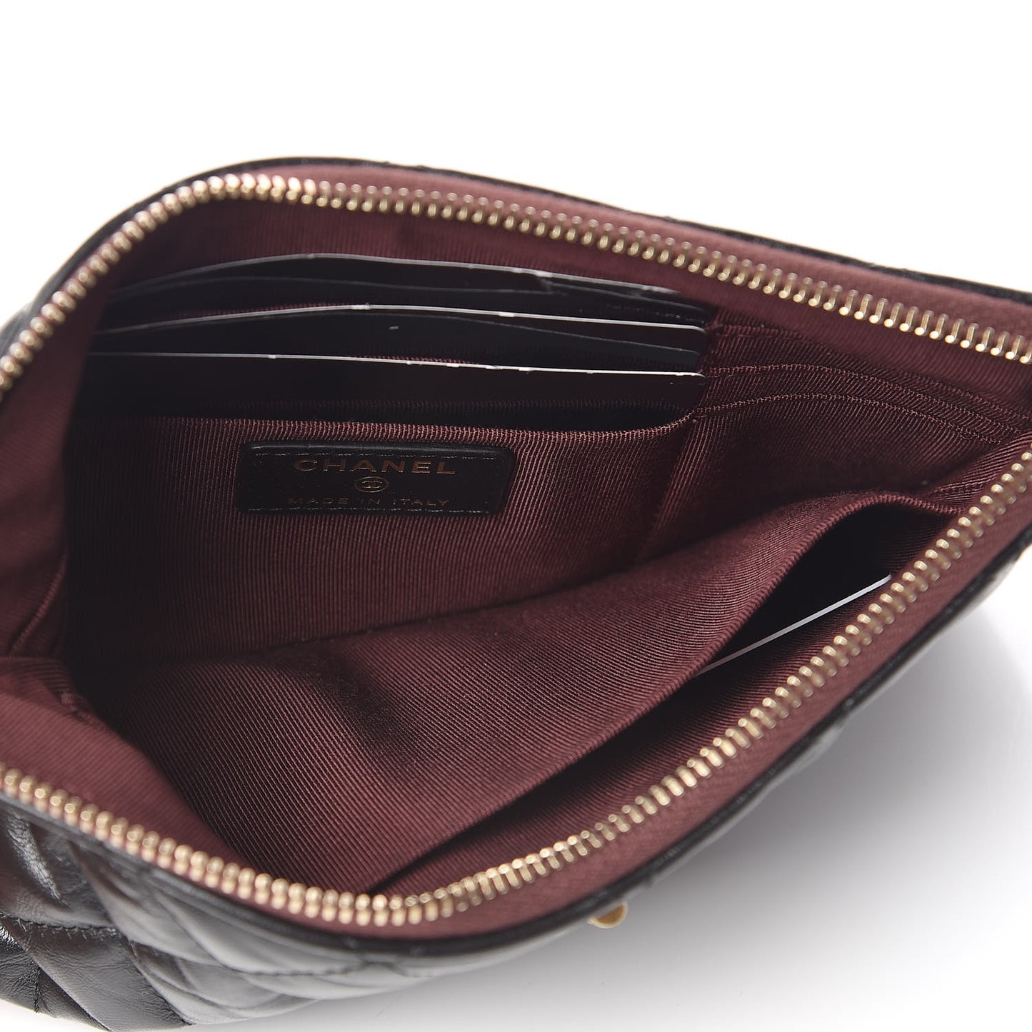 Aged Calfskin Quilted Medium Reissue Cosmetic Case Black
