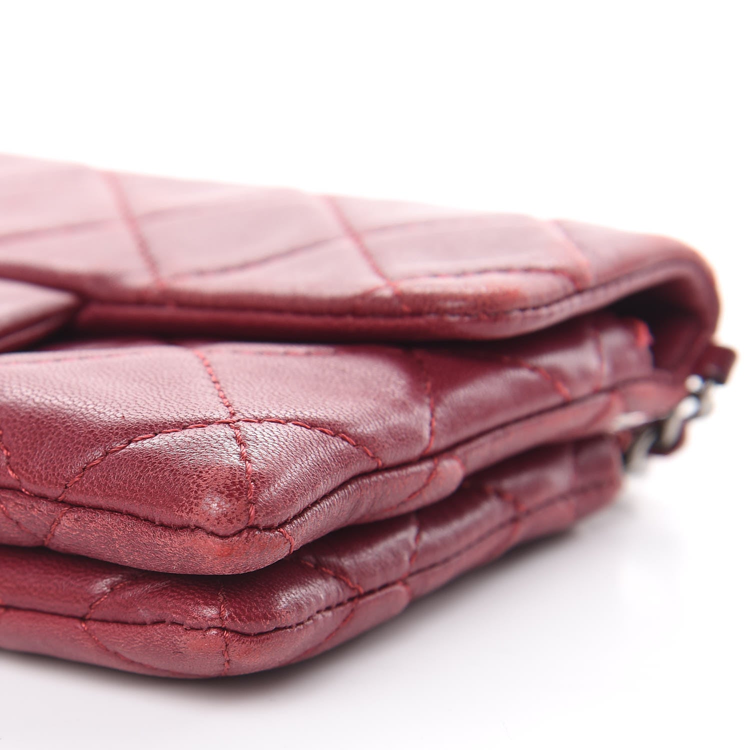 Chanel Lambskin Quilted Mini Mineral Nights Flap Crossbody Bag Dark Red 9 of 18