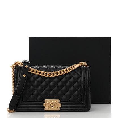 Chanel Caviar Quilted Medium Boy Flap Black 11 of 11