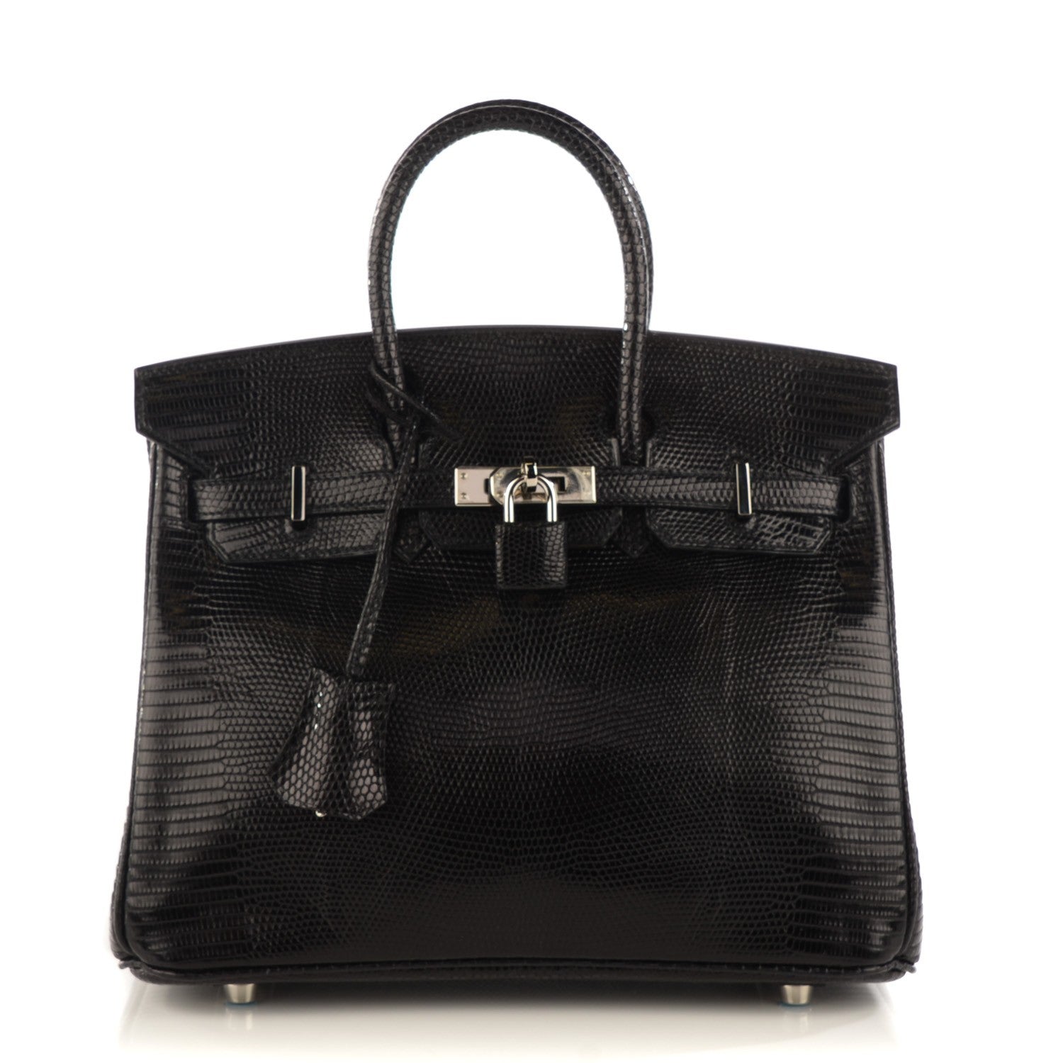 Hermes Shiny Lizard Birkin 25 Black 1 of 22