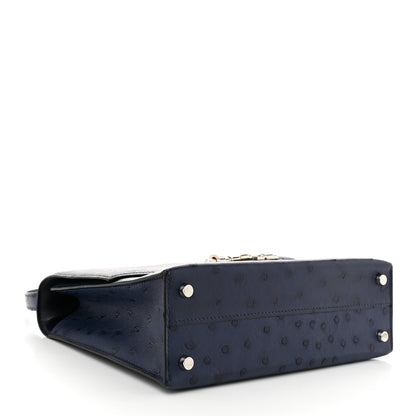 Hermes Ostrich Verrou 21 Bleu Iris 4 of 10