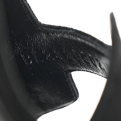 Hermes Suede Goatskin Heden 80 Sandals 37.5 Black 7 of 9