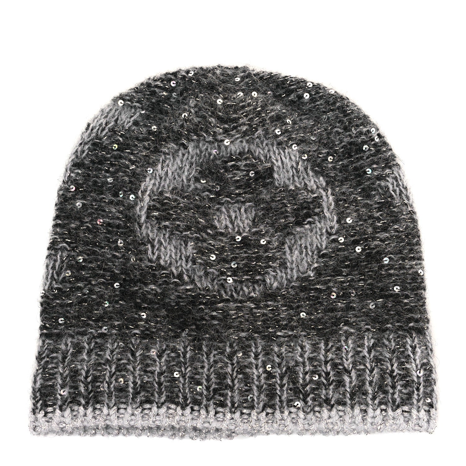 Louis Vuitton Monogram Glitter Sunset Beanie Hat Grey 1 of 3