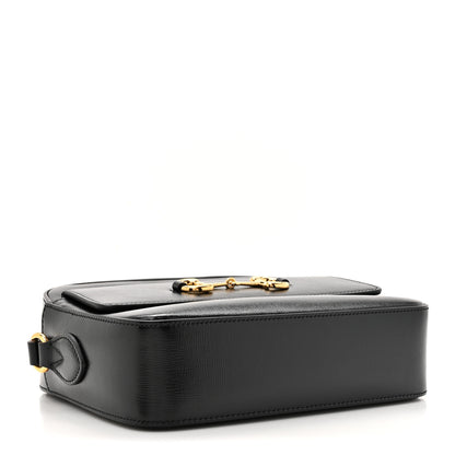Gucci Textured Calfskin Small Horsebit 1955 Shoulder Bag Black 4 of 10