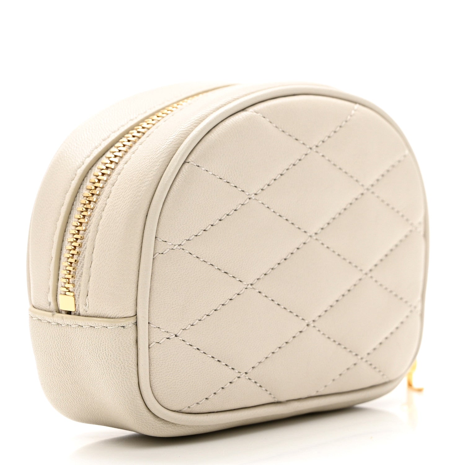 Saint Laurent Lambskin Quilted Lolita Cosmetic Pouch Crema Soft 2 of 6