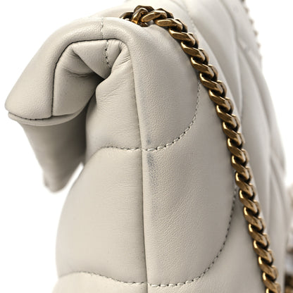 Saint Laurent Lambskin Quilted Toy Loulou Puffer Monogram Chain Satchel Crema Soft 13 of 14