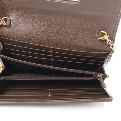Gucci GG Supreme Monogram Web Ophidia Wallet On Chain Brown 5 of 14