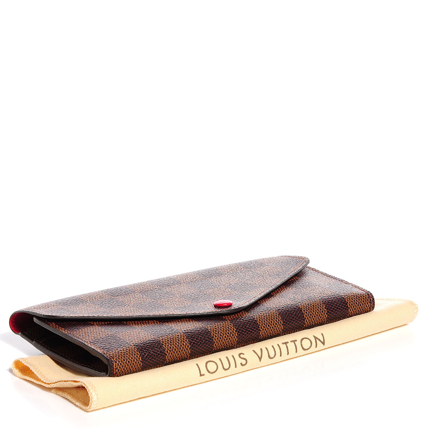Louis Vuitton Damier Ebene Josephine Wallet Red 4 of 7