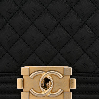 Chanel Caviar Quilted Medium Boy Flap Black 11 of 11