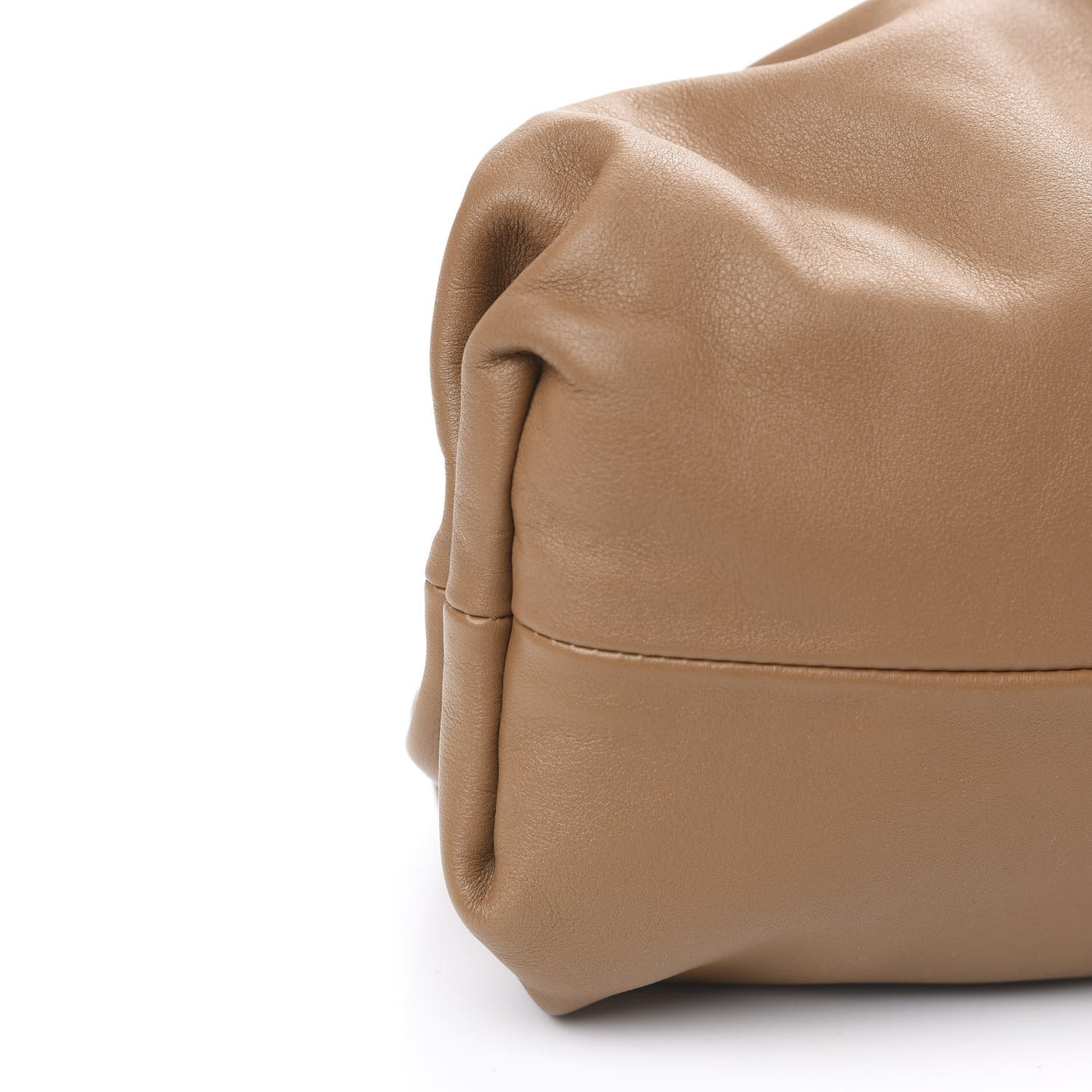 Smooth Butter Calf The Pouch Oversized Clutch Cammello