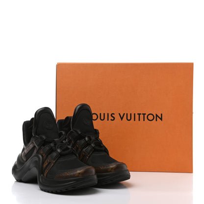 Louis Vuitton Calfskin Patent Monogram LV Archlight Sneakers 35 Black 9 of 9