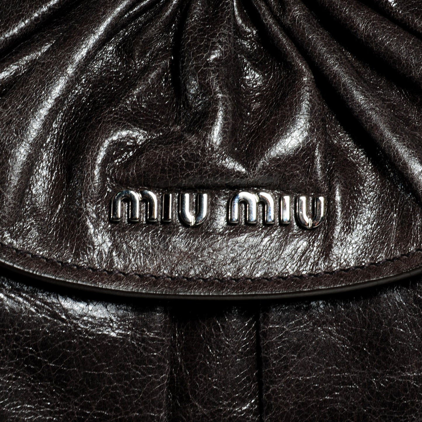Vitello Lux Cinched Hobo Graphite