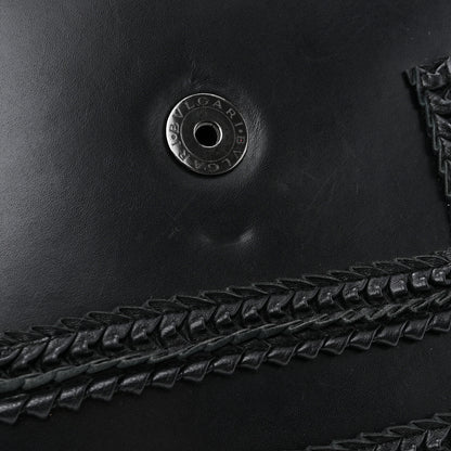 Bulgari Calfskin Plisse Serpenti Forever Crossbody Bag Black 10 of 14