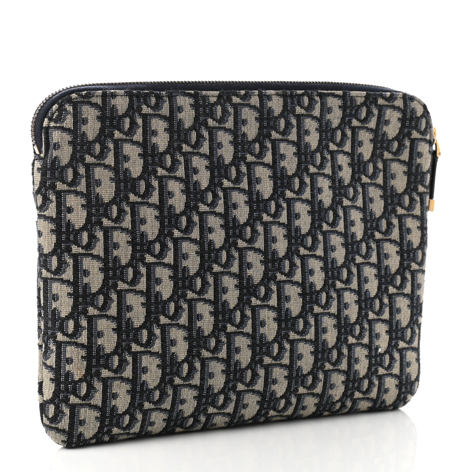 Christian Dior Oblique Pouch Clutch Blue 2 of 6