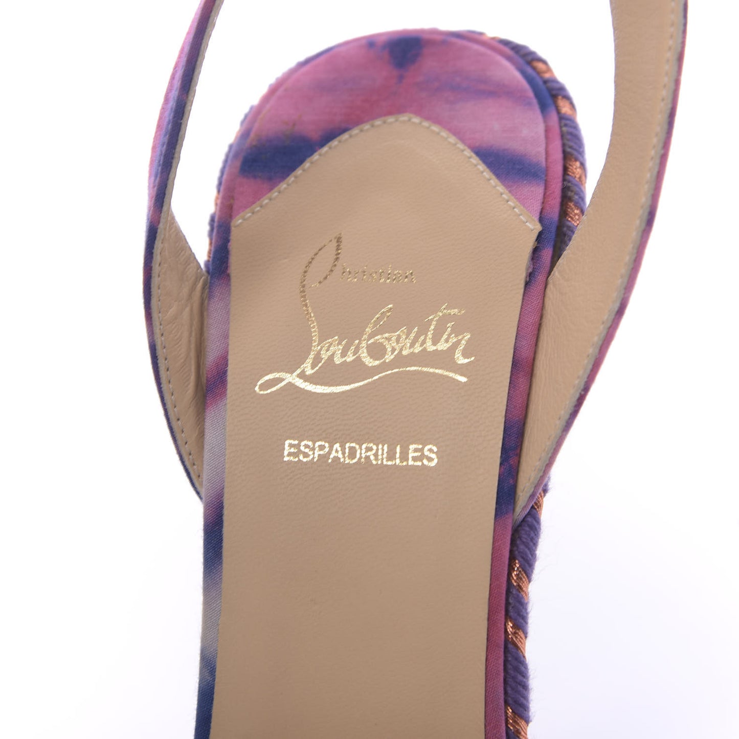 Fabric Tie Dye Duplice 120 Wedge Sandals 38 Multicolor