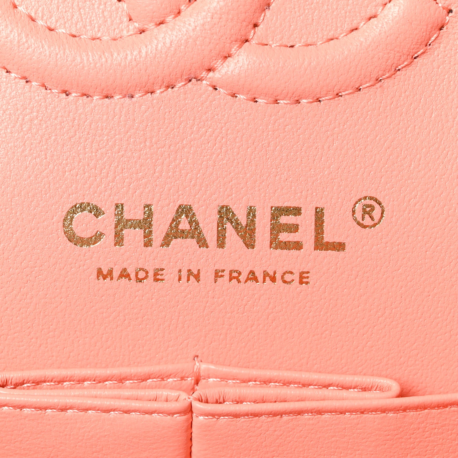 Chanel Lambskin Quilted Small Double Flap Light Orange 6 of 10