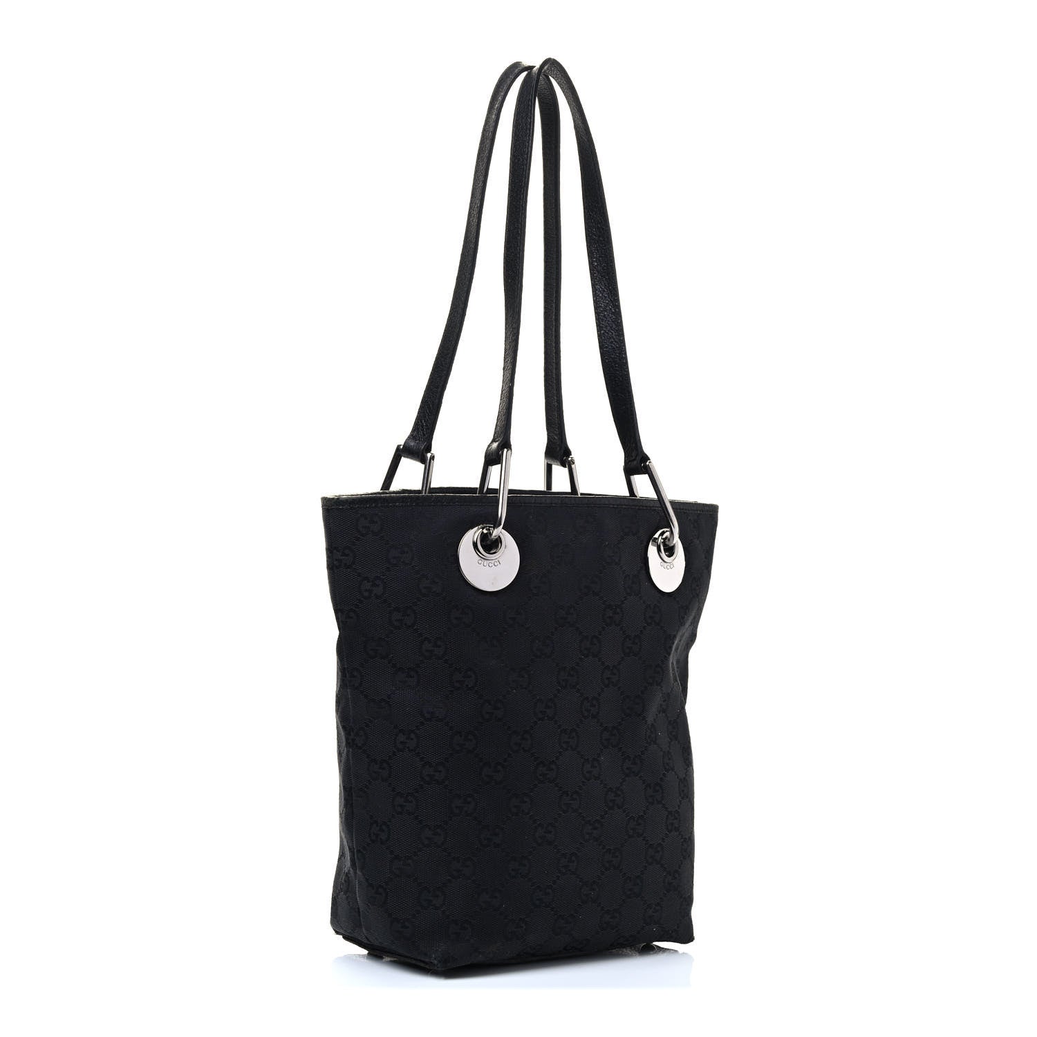 Gucci Monogram Small Eclipse Tote Black 2 of 4