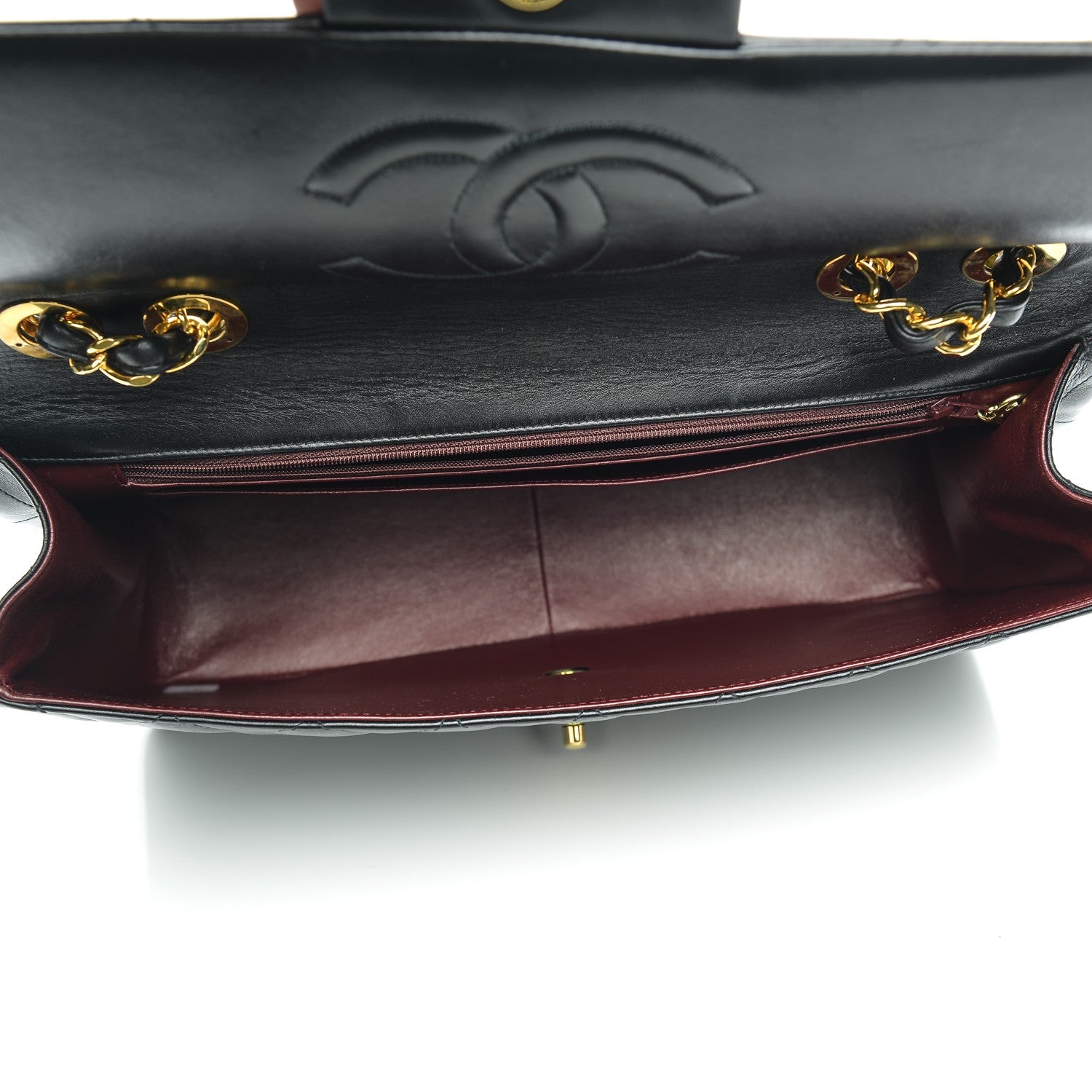 Chanel Lambskin Quilted XL Jumbo Single Flap Black 5 of 7