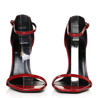 Saint Laurent Patent Opyum Sandals 36 Red 2 of 11