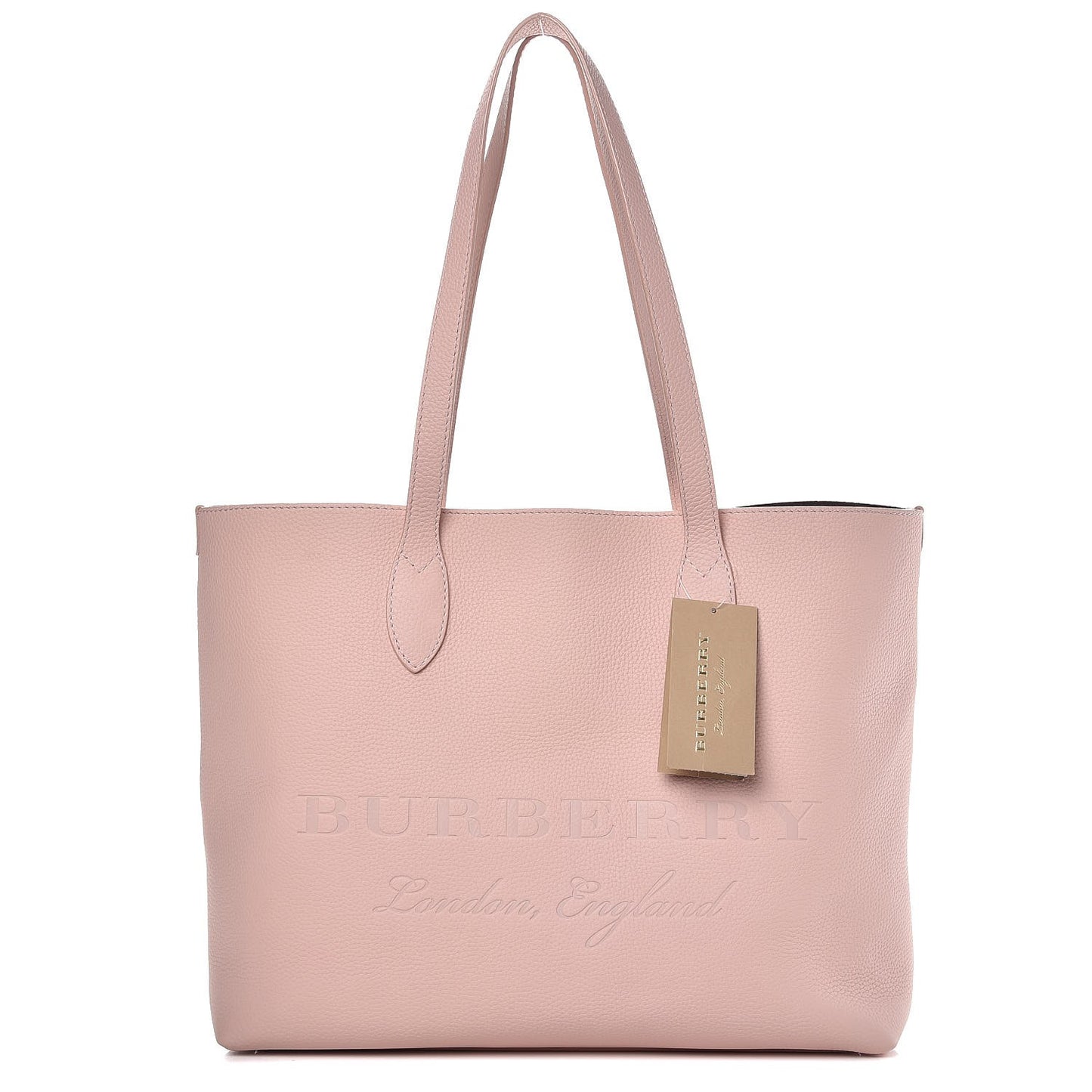Grainy Calfskin Remington Tote Pale Ash Rose