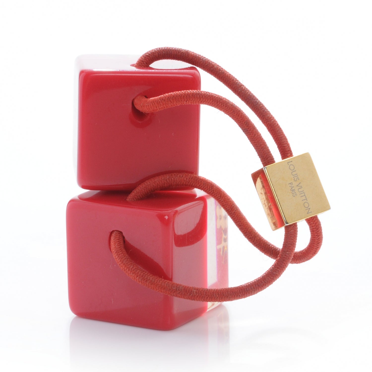 Louis Vuitton Swarovski Crystal Resin Inclusion Hair Cubes Pomme D'Amour 3 of 4