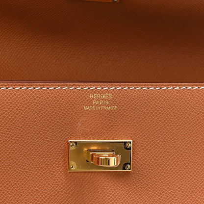 Hermes Madame Calfskin Kelly Pocket Long Wallet Gold 6 of 7