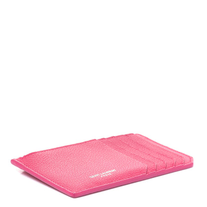 Saint Laurent Grained Calfskin 5 Fragments Zip Pouch Card Holder Bubblegum 4 of 8