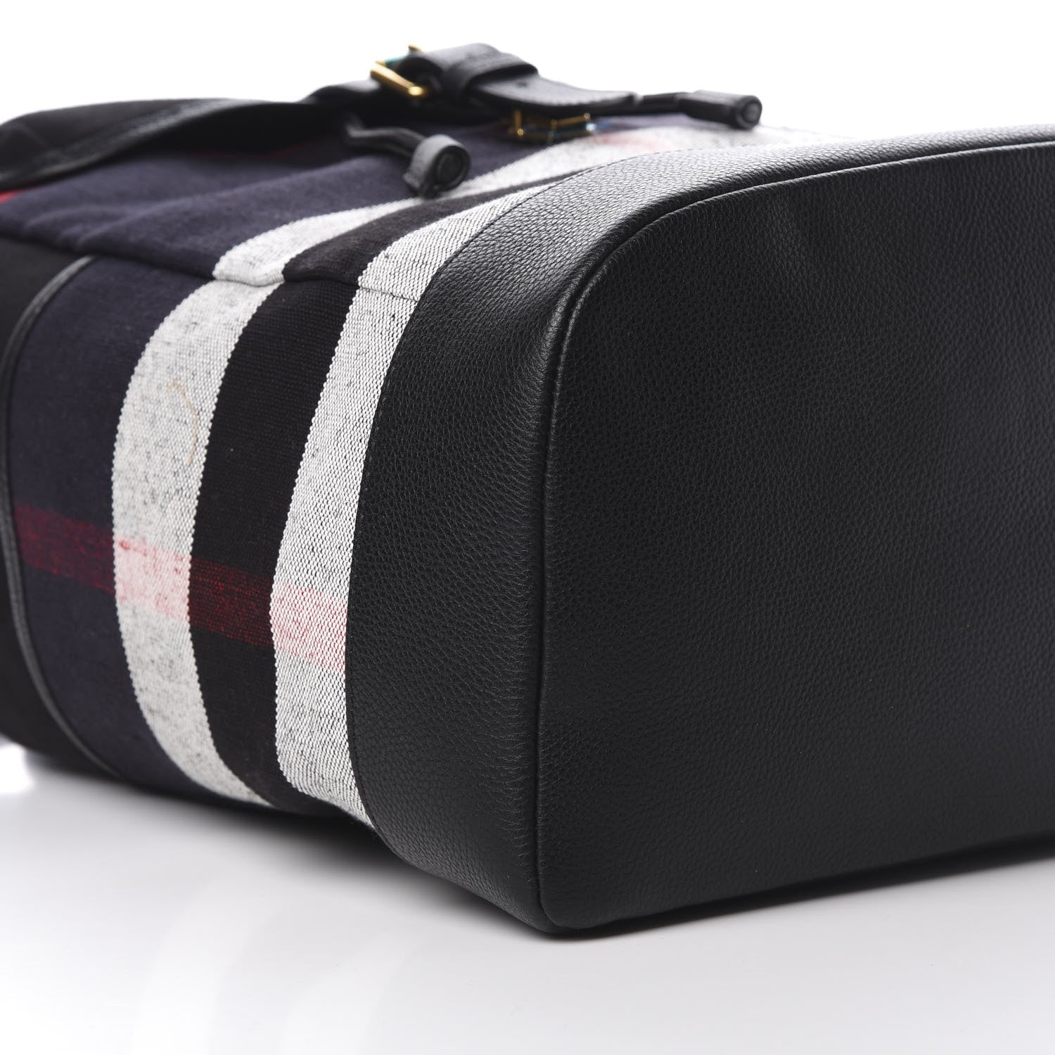 Burberry Overdyed Canvas Mega Check Drifton Backpack Black 9 of 10