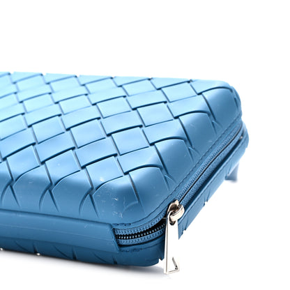 Bottega Veneta Rubber Intrecciato Tech Crossbody Deep Pacific 9 of 9