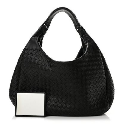 Bottega Veneta Nappa Intrecciato Medium Campana Shoulder Bag Black 3 of 14