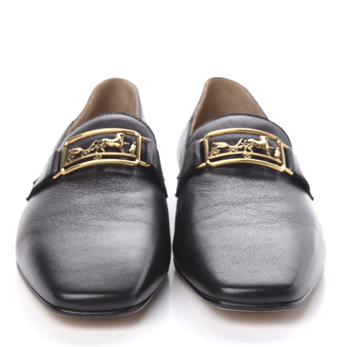 Supple Goatskin Womens Time Loafers 36.5 Black