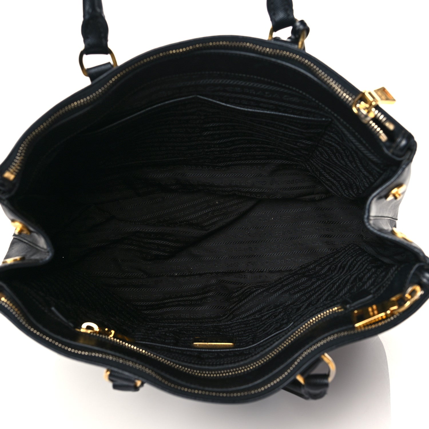 Prada Saffiano Medium Galleria Double Zip Tote Black 4 of 9